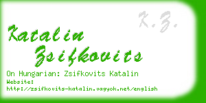 katalin zsifkovits business card